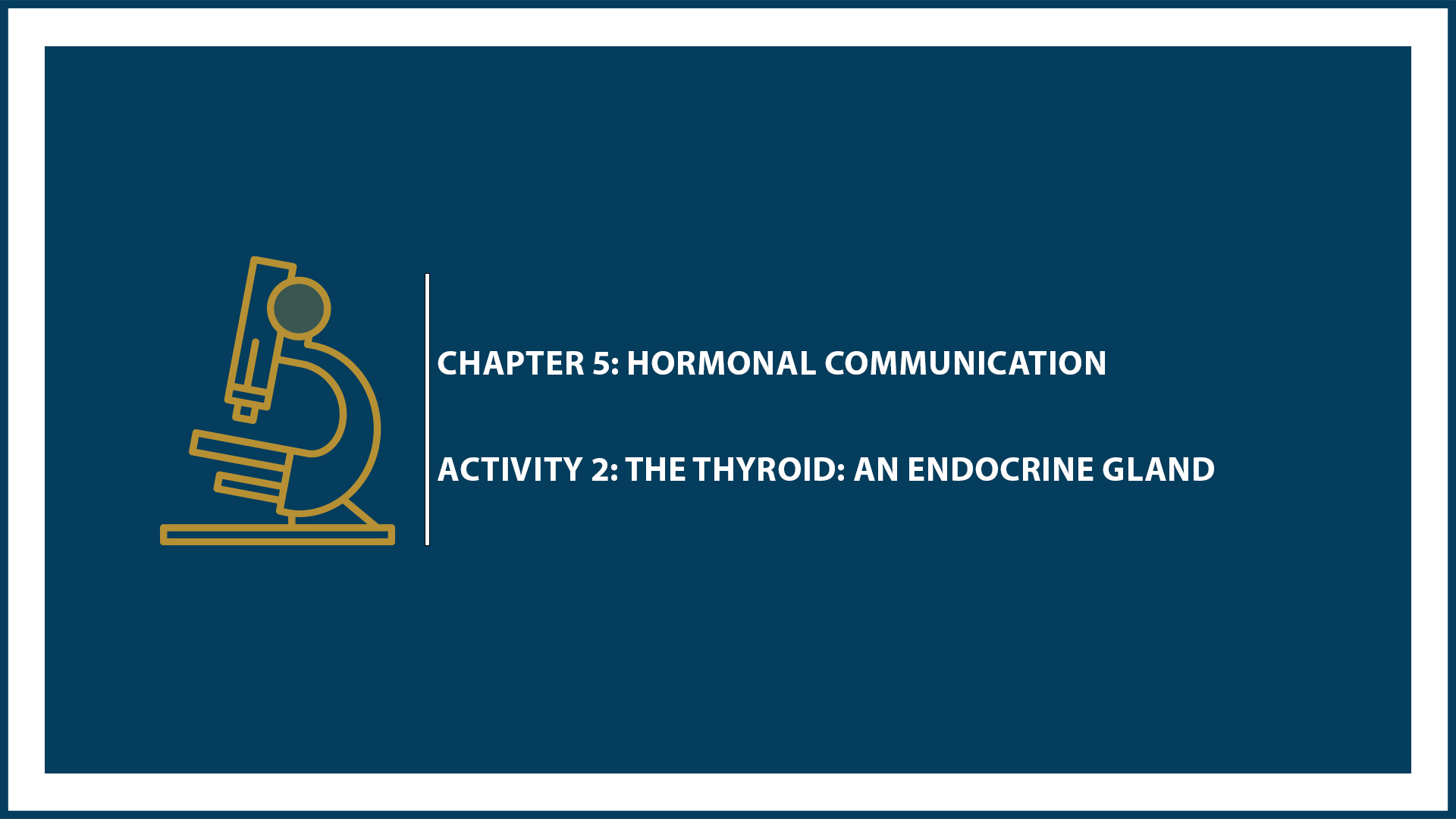 Chapter 5: Activity 2: The Thyroid: An Endocrine Gland